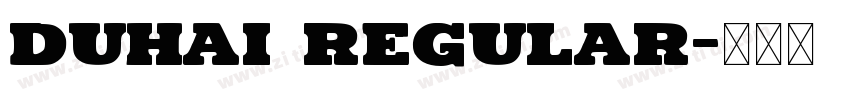 Duhai Regular字体转换